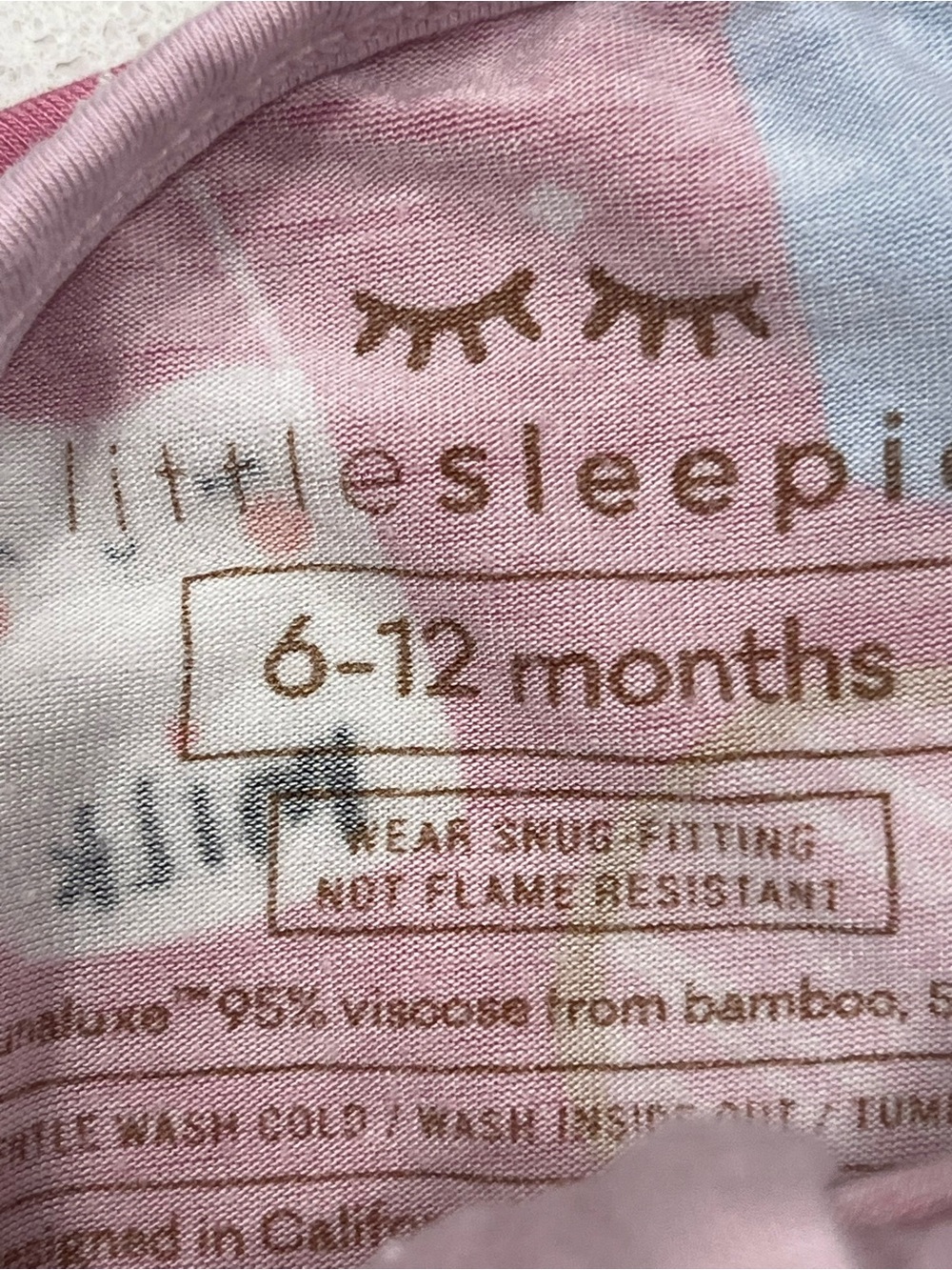 Little Sleepies Pajama 6-12 Months - Picture 3 of 3